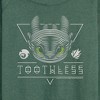 Women's - How to Train Your Dragon - Toothless Line Art Lightweight French Terry Wide Neck Long Sleeve Shirt - 2 of 4