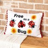 The Lakeside Collection Ladybug Embroidered Accent Pillows - Free as a Bug - 2 of 3