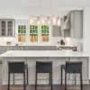 LNC Layla 6-Light 24.5" Modern Medium Linear Chandelier, Matte Gold with  Frosted Striped Glass - 4 of 4