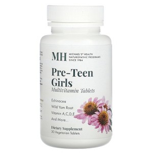 Michael's Naturopathic Pre-Teen Girls Multivitamin, 30 Vegetarian Tablets - 1 of 2