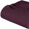 HomeRoots King Plum Cotton Woven Chevron Blanket - 4 of 4