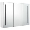vidaXL LED Bathroom Mirror Cabinet 35 in.x5.5 in.x24.4 in. Shining White - 4 of 4