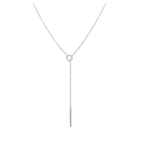 White gold sale lariat necklace