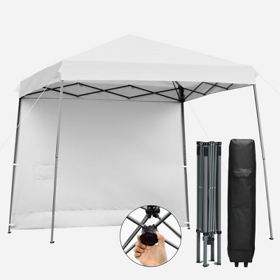 Costway 10ft X 10ft Pop Up Tent Slant Leg Canopy W/ Roll-up Side Wall