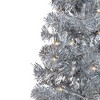 Northlight Pre-Lit Artificial Tinsel Christmas Tree - 3' - Silver - Clear Lights - 4 of 4