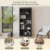 TIRAMISUBEST 83" Modern Wood Bookcase Suite with LED Light Strip,5-Tier Adjustable Shelves Storage Organizer - 4 of 4