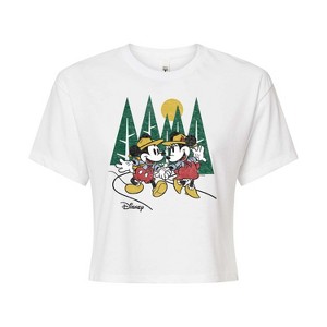 Women's - Disney - Mickey & Friends Cropped Graphic T-Shirt - 1 of 4