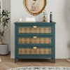 Okak Rustic 3-Drawer Bedroom Dressers with Natural Rattan,Chest of Drawers for Bedroom,Entryway Study,Wooden Dresser Chest - 4 of 4
