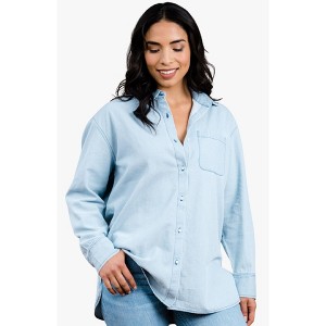 ABLE Women's Harris Oversized Button Down Shirt - 1 of 4