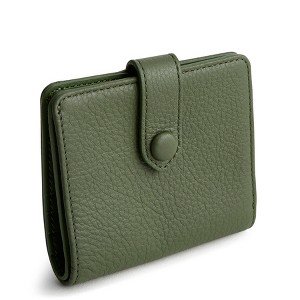 Vera Bradley Women's Leather Small Tab Wallet Bronze Green : Target