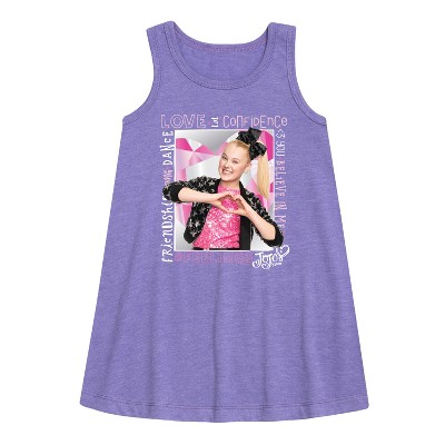 JoJo Siwa #Feeling Graphic Sleeveless Aline Dress - Purple - 2T