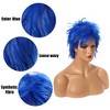 Unique Bargains Women Human Hair Wigs with Wig Cap Short Hair - 4 of 4
