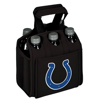 Indianapolis Colts Six Pack Beverage Carrier by Picnic Time Black - 2.25qt