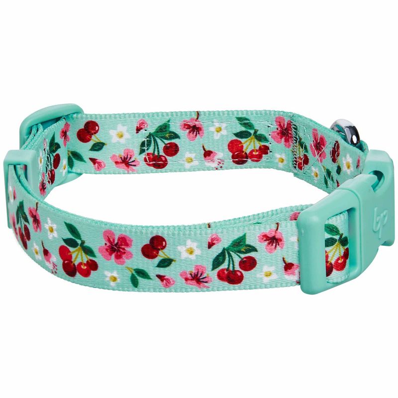 Blueberry Pet Cherry Garden Dog Collar with Dainty Flowers, 2 of 5