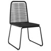 vidaXL Patio Chairs 4 pcs Poly Rattan Black - 2 of 4