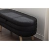NicBex Storage Bench Velvet Fabric Entryway Bench Upholstered Foot Stool with Wood Legs for Bedroom, Entryway - 3 of 4