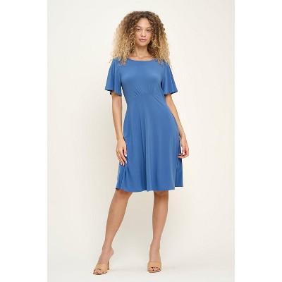 WEST K Women's Elli Short Flutter Sleeve High-Waist Mini Dress