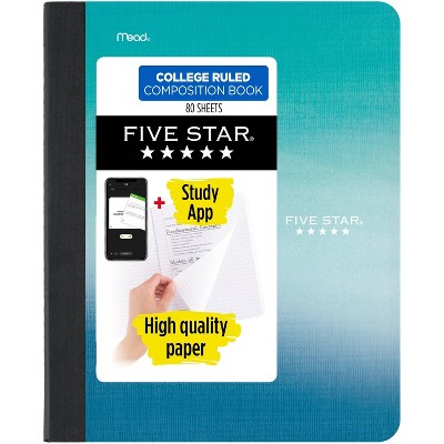 Five Star Active 80ct College Ruled Comp Book Ombre Assorted