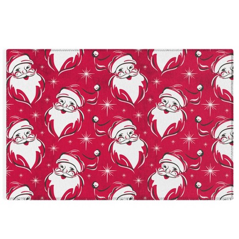 Heather Dutton Tis The Season Retro Santa RedRug - Deny Designs - image 1 of 3