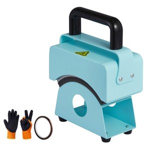 VEVOR Hat Press Machine, Cap Heat Press Machine with 5.9x3.15 inch Curved Heating Plate, Safety Base, and Glove, Automatic Shut-Off, Green - 1 of 4