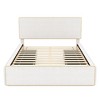 Okak Full Platform Bed Frame with 4 Drawers No Box Spring Needed Upholstered Bed with Gold Decoration Headboard & Footboard Easy to Assemble, White - 4 of 4