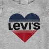 Levi's® Baby Girls' Ruffle Sleeve Romper - Light Gray Heather - 3 of 4