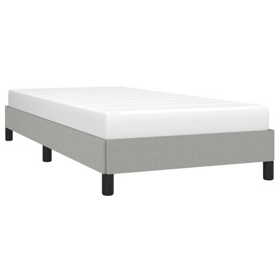 vidaXL Modern Twin Bed Frame – Durable Plywood and Engineered Wood Construction – Comfortable Fabric Bed Frame