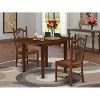HomeStock 3-Piece Mahogany Finish Solid Wood Top Dining Table Set - 2 of 4