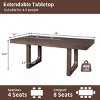 Modern Extendable Acacia Wood Dining Table,Seats 6-8 Rectangular Dining Table with Rubberwood Legs for Kitchen or Dining Room-Cuddlewood - 4 of 4