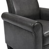 Accent Chairs, Comfy Sofa Chair, Armchair for Reading, Living Room, Bedroom, Office,Waiting Room, PU leather, Dark Grey - 3 of 4