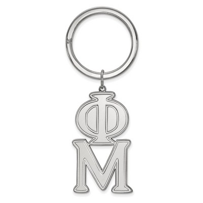 Black Bow Jewelry Sterling Silver Phi Mu Greek Life Key Chain
