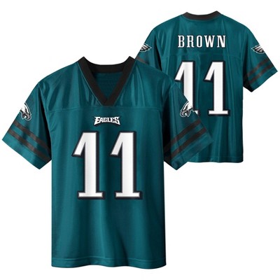 Nfl Philadelphia Eagles Boys' Short Sleeve Brown Jersey - M : Target