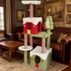 Akoasm 54 in. H Modern Wooden Cat Tree with Anti-Tip Device & Two Spacious Cat Beds Suitable for Kittens & Adult Cats-Green - 2 of 4