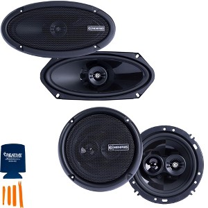 Memphis Audio 1 Pair of PRX410 4X10" Coaxial Speakers and 1 Pair of PRX603 6.5" 3-Way Coaxial Power Reference Series Speakers - 1 of 4