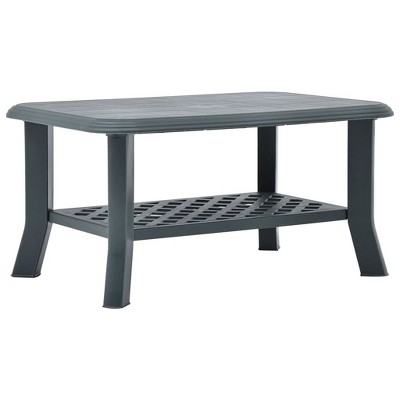 vidaXL Coffee Table, Green, 35.4"x23.6"x18.1", Plastic