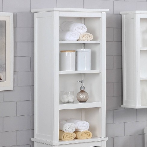 Dorset Wall Mounted Bath Storage Cabinet with Glass Cabinet Doors