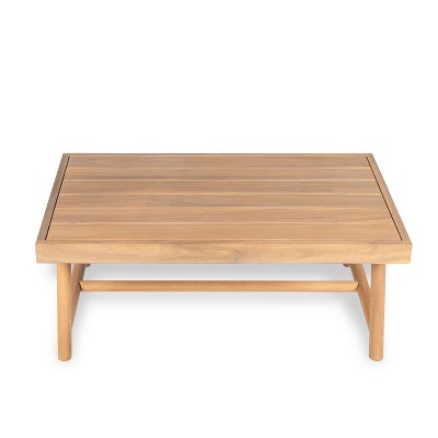 Christopher Knight Home Shane Rustic Outdoor Acacia Wood Slatted Coffee Table