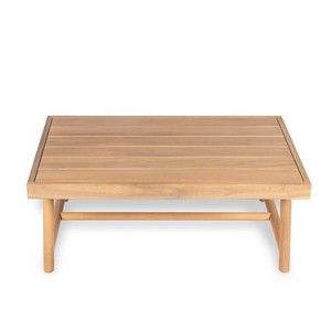 Christopher Knight Home Shane Rustic Outdoor Acacia Wood Slatted Coffee Table - 1 of 4
