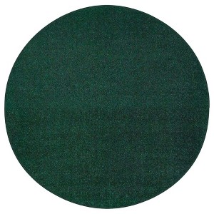 Carpets for Kids Mt St Helens Solids Collection Classroom Rug, Emerald Green, 6' Round - 1 of 4