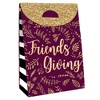 Big Dot of Happiness Elegant Thankful for Friends - Friendsgiving Thanksgiving Gift Favor Bags - Party Goodie Boxes - Set of 12 - 3 of 4