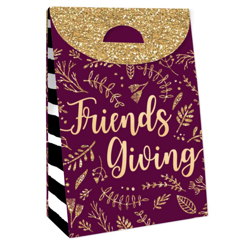 Big Dot of Happiness Elegant Thankful for Friends - Friendsgiving Thanksgiving Gift Favor Bags - Party Goodie Boxes - Set of 12, 4 of 10