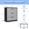 Mlezan Drawer Lateral File Cabinet: Lockable Metal Storage for Letter/Legal/F4/A4 Files.Large Deep Drawers,Ideal for Home or Office Use. - 3 of 4