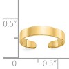 Black Bow Jewelry 3mm High Polished Toe Ring in 14k Yellow Gold - 3 of 4