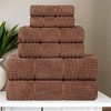 Zero Twist Cotton Waffle Honeycomb Medium Weight 6 Piece Bathroom Towel Set by Blue Nile Mills - 2 of 4