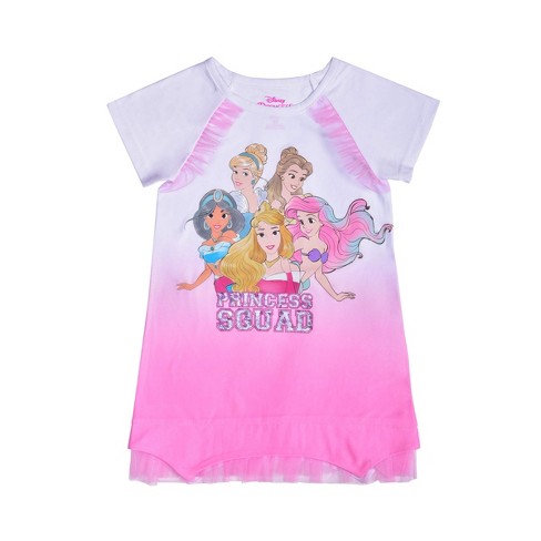 Disney Princess Squad Ruffled T-shirt Dress For Toddler Girls With ...