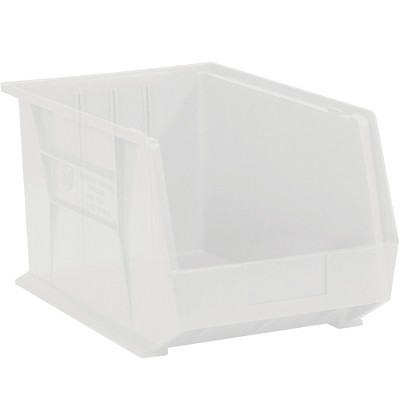 Box Partners Plastic Stack & Hang Bin Boxes 10 3/4" x 8 1/4" x 7" Clear 6/Case BINP1087CL