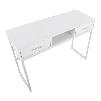 Franklin 32" Sleek Wood & Metal Console Table with Storage