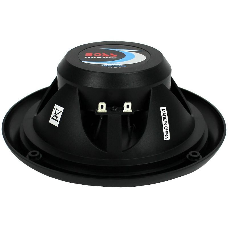 BOSS Audio MR6B 6.5" 180W Dual Cone Marine Full Range Speakers, Black, 1 Pair, 5 of 7