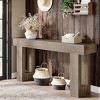 GlasFlength Console Tables Extra Long Farmhouse Style Sofa Table with Rustic Wood Finish for Living Room Entryway, Gray, 62.99"*13.78"*33.46" - 3 of 4