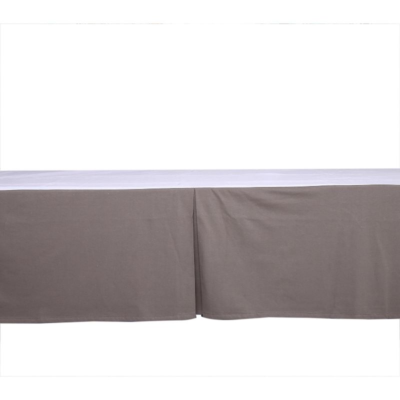 Bacati - Solid Gray Crib Skirt, 3 of 4